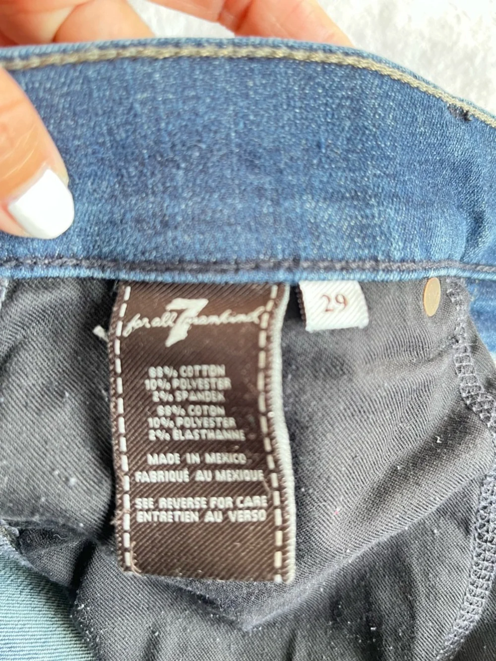 7 For All Mankind Kimmie Straight Leg Jeans Blue Sz 29 Classic Casual Minimalist - Picture 7 of 16